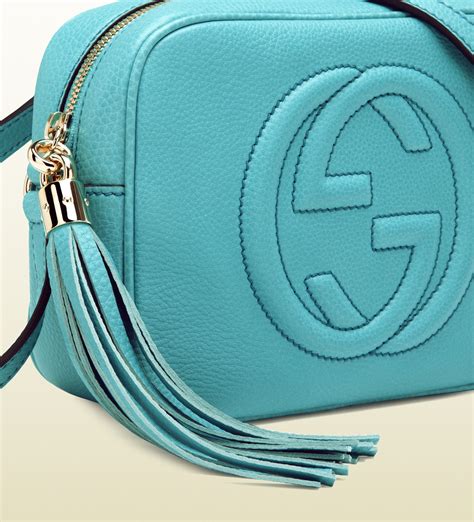 gucci soho light blue|Gucci black leather handbags.